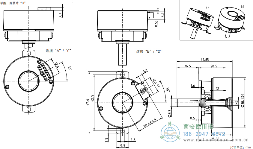 AD34光电绝对值电机反馈编码器外形及安装尺寸(单圈，弹簧片U) - 免费电影手机在线观看,中文精品久久久久国产网址,亚洲一级无码一区二区一,精品亚洲成AV人在线观看,中文字幕无码一区二区免费,中文字幕日本不卡一二三区