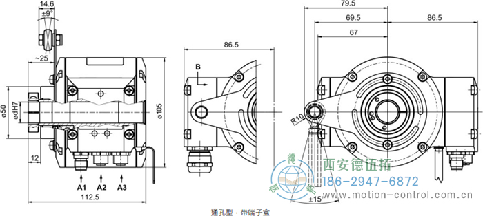 HMG10P-T - PROFINET绝对值重载编码器外形及安装尺寸(通孔型) - 免费电影手机在线观看,中文精品久久久久国产网址,亚洲一级无码一区二区一,精品亚洲成AV人在线观看,中文字幕无码一区二区免费,中文字幕日本不卡一二三区