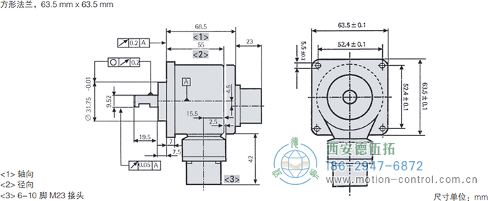 RI58-O/RI58-T实心轴光电增量通用编码器外形及安装尺寸(方形法兰，63.5mm×63.5mm) - 免费电影手机在线观看,中文精品久久久久国产网址,亚洲一级无码一区二区一,精品亚洲成AV人在线观看,中文字幕无码一区二区免费,中文字幕日本不卡一二三区
