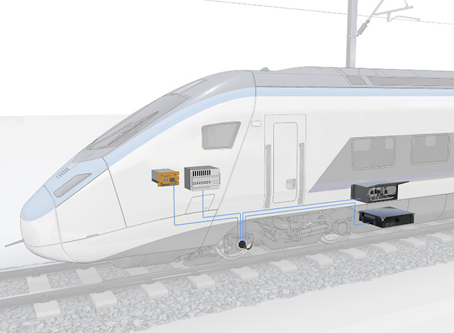 图1：一个速度传感器通过4个彼此独立的感应单元同时服务多达4个子系统。