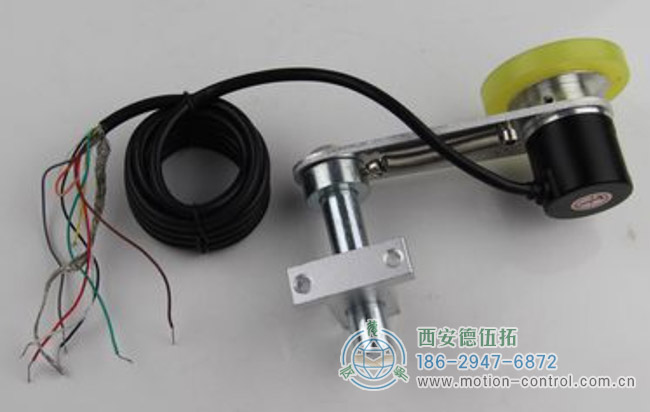 图为通过同步轮连接编码器使用的照片