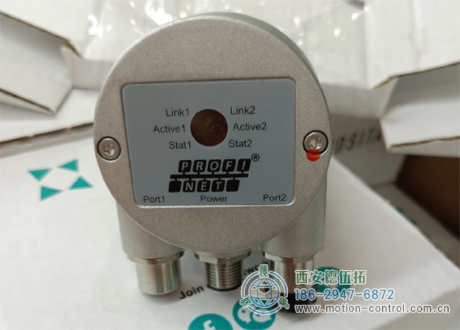 图为POSITAL OCD系列Profinet接口的多圈编码器照片